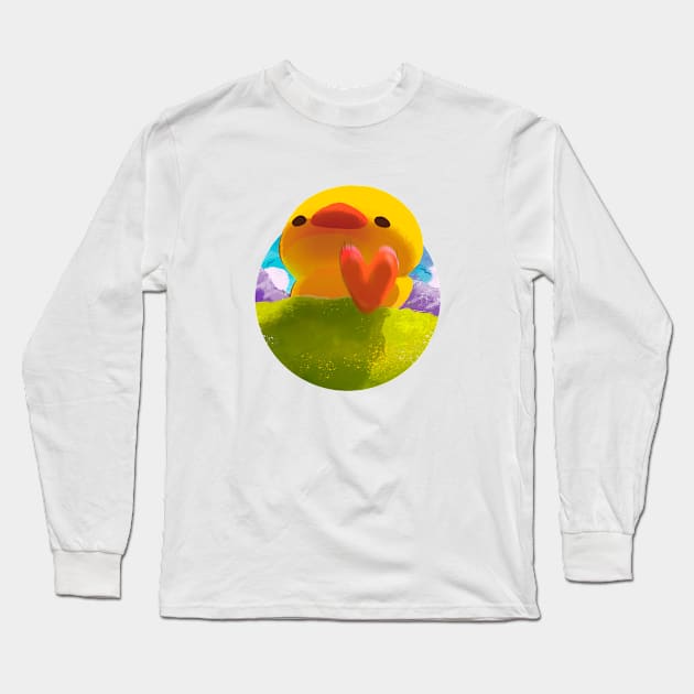 Big Kaiju Ducky Long Sleeve T-Shirt by vooolatility